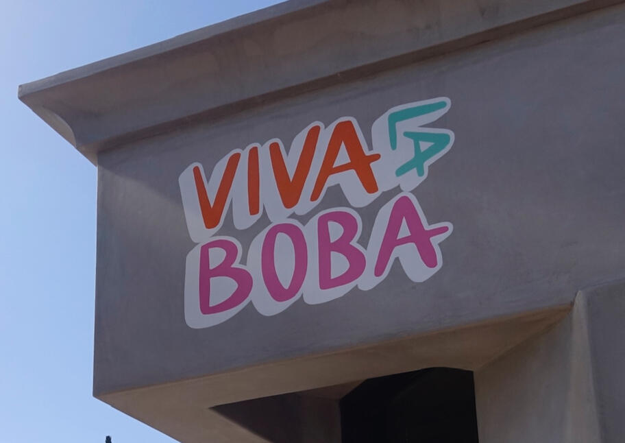 Hand painted for Viva La Boba (Redlands, CA)