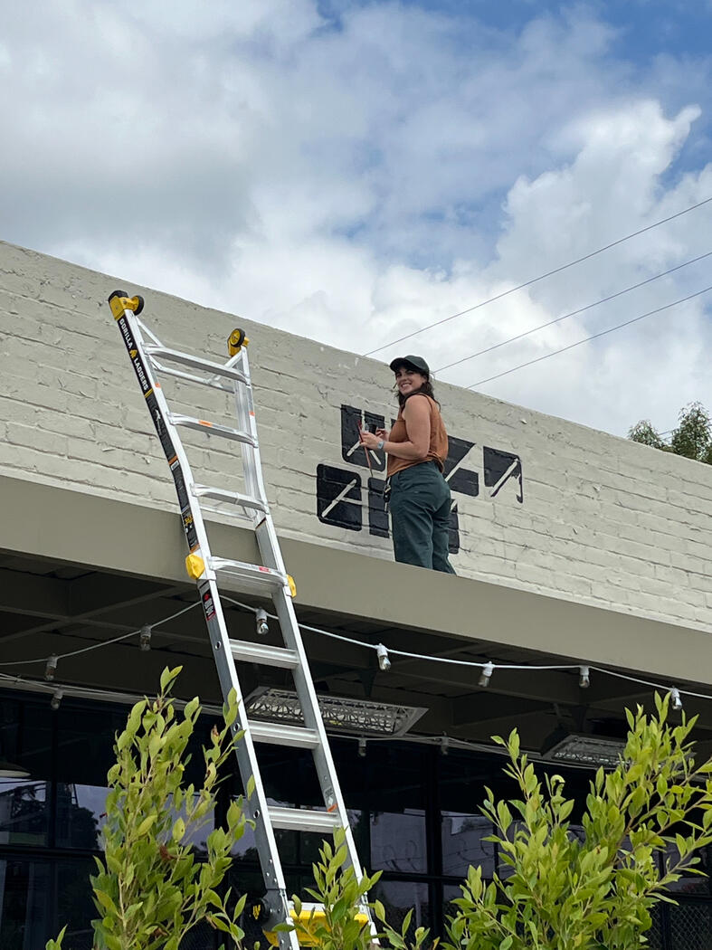 Hand painted sign for Wild Crust on York Boulevard (Highland Park, Los Angeles)