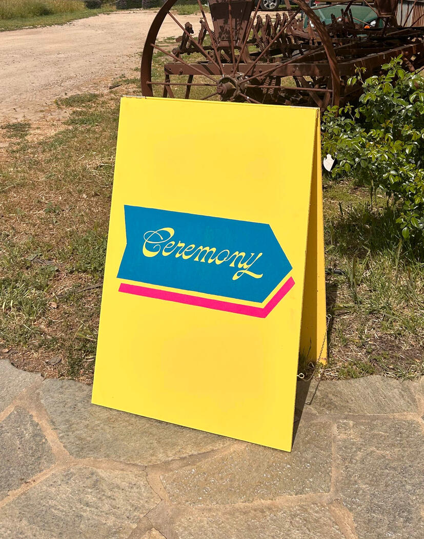 Wedding Ceremony A-Frame, enamel on plywood (San Luis Obispo, CA)